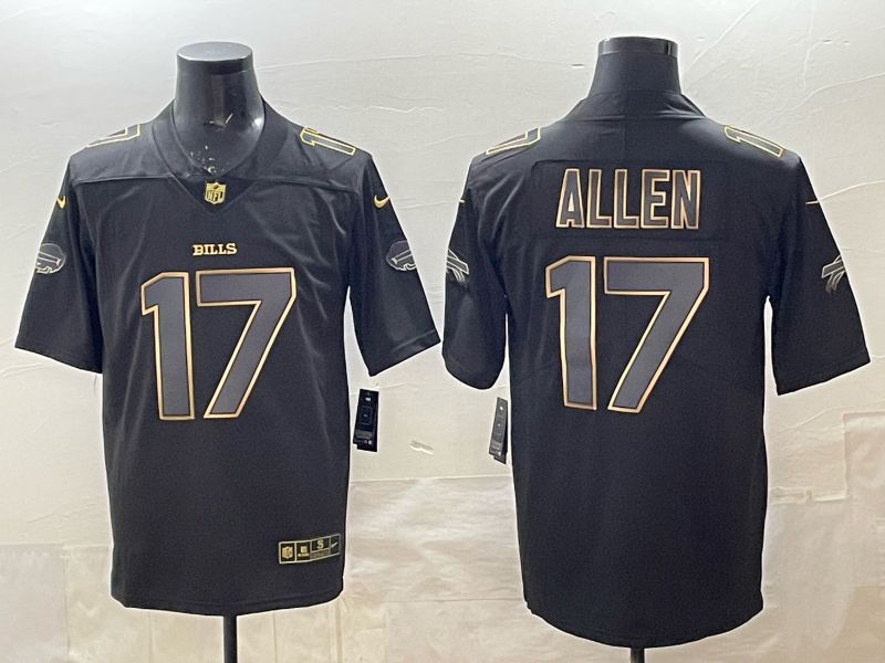 Men 2025 Buffalo Bills #17 Allen black gold  Nike Limited NFL Jersey 08->youth mlb jersey->Youth Jersey